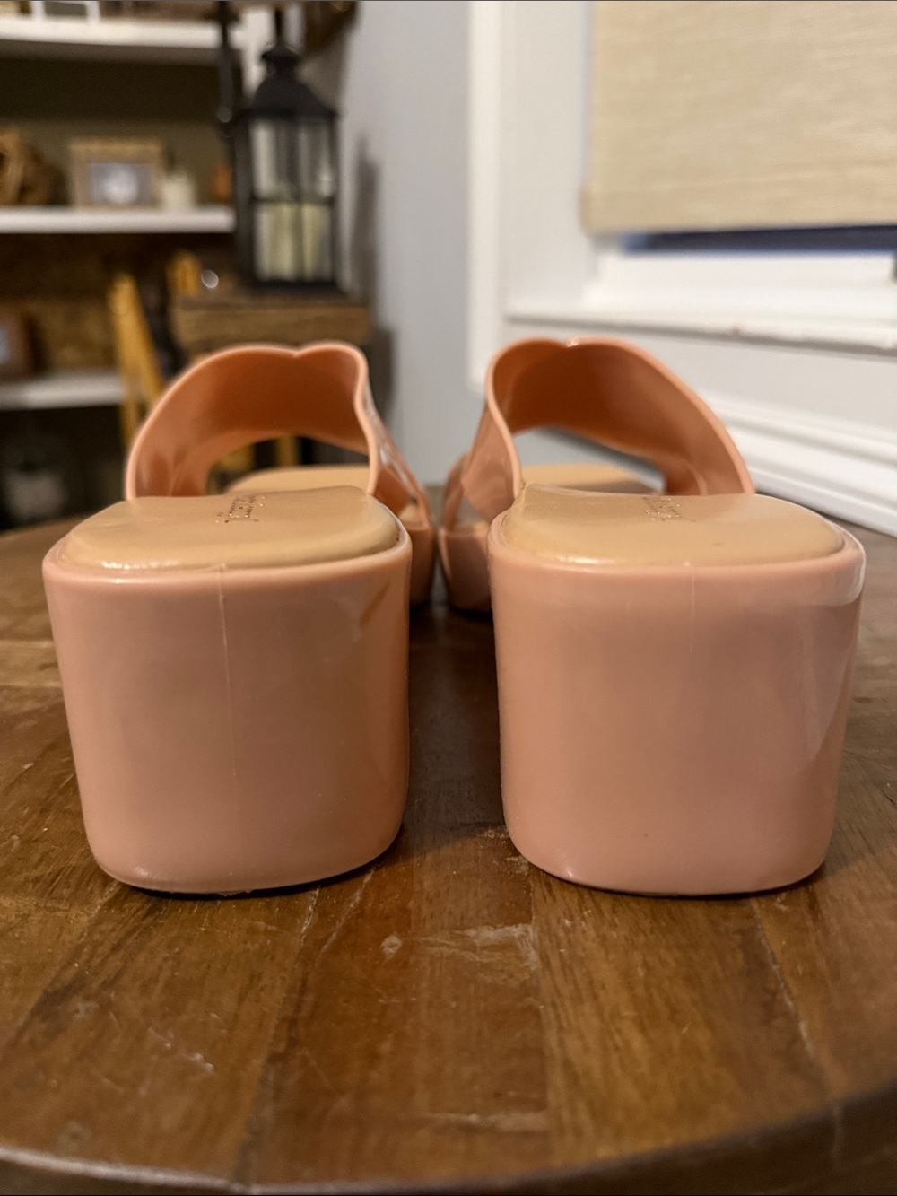 Jeffrey Campbell Nude Shiny Bubblegum Sandals 9 - Picture 4 of 8